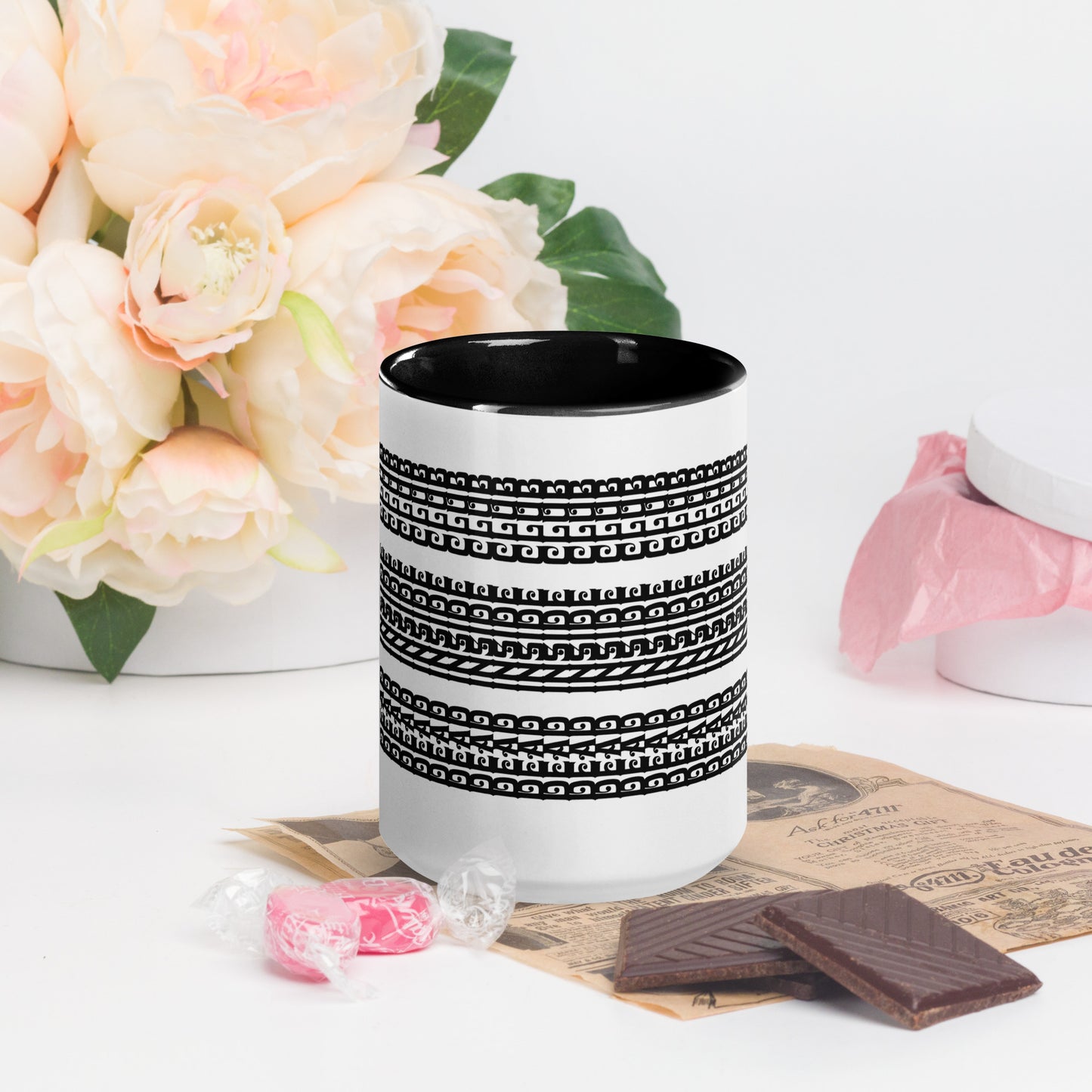Hidden Message Funny Ceramic Coffee Mug — Model DIC | Color Inside (10 Colors)