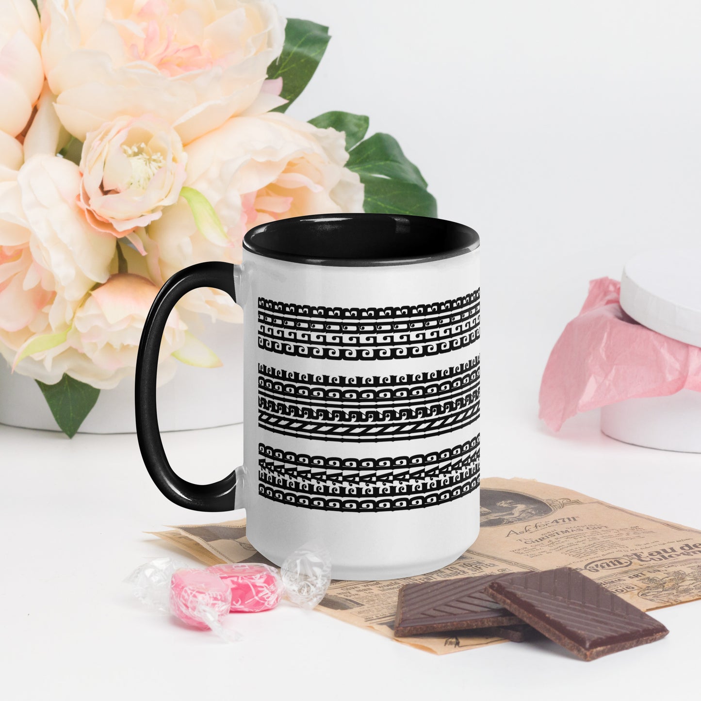 Hidden Message Funny Ceramic Coffee Mug — Model DIC | Color Inside (10 Colors)