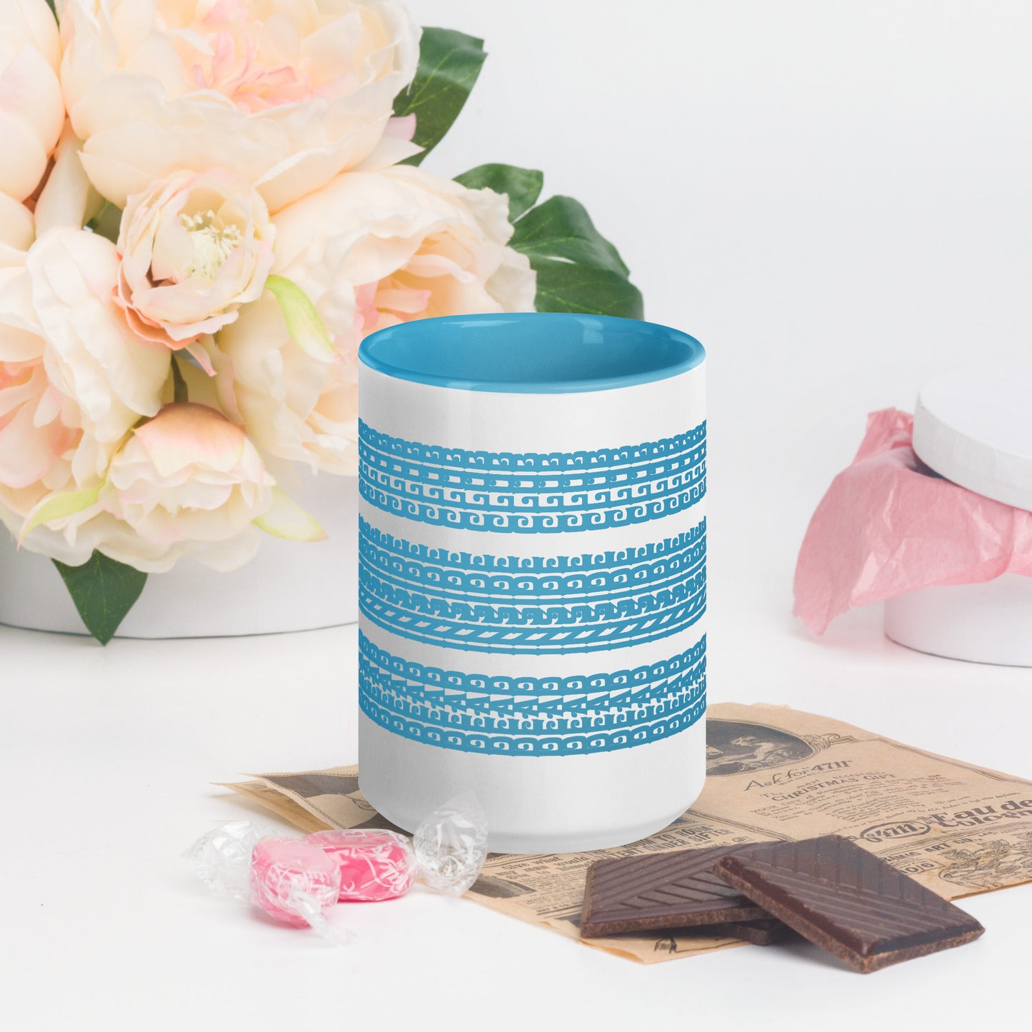 Hidden Message Funny Ceramic Coffee Mug — Model DIC | Color Inside (10 Colors)
