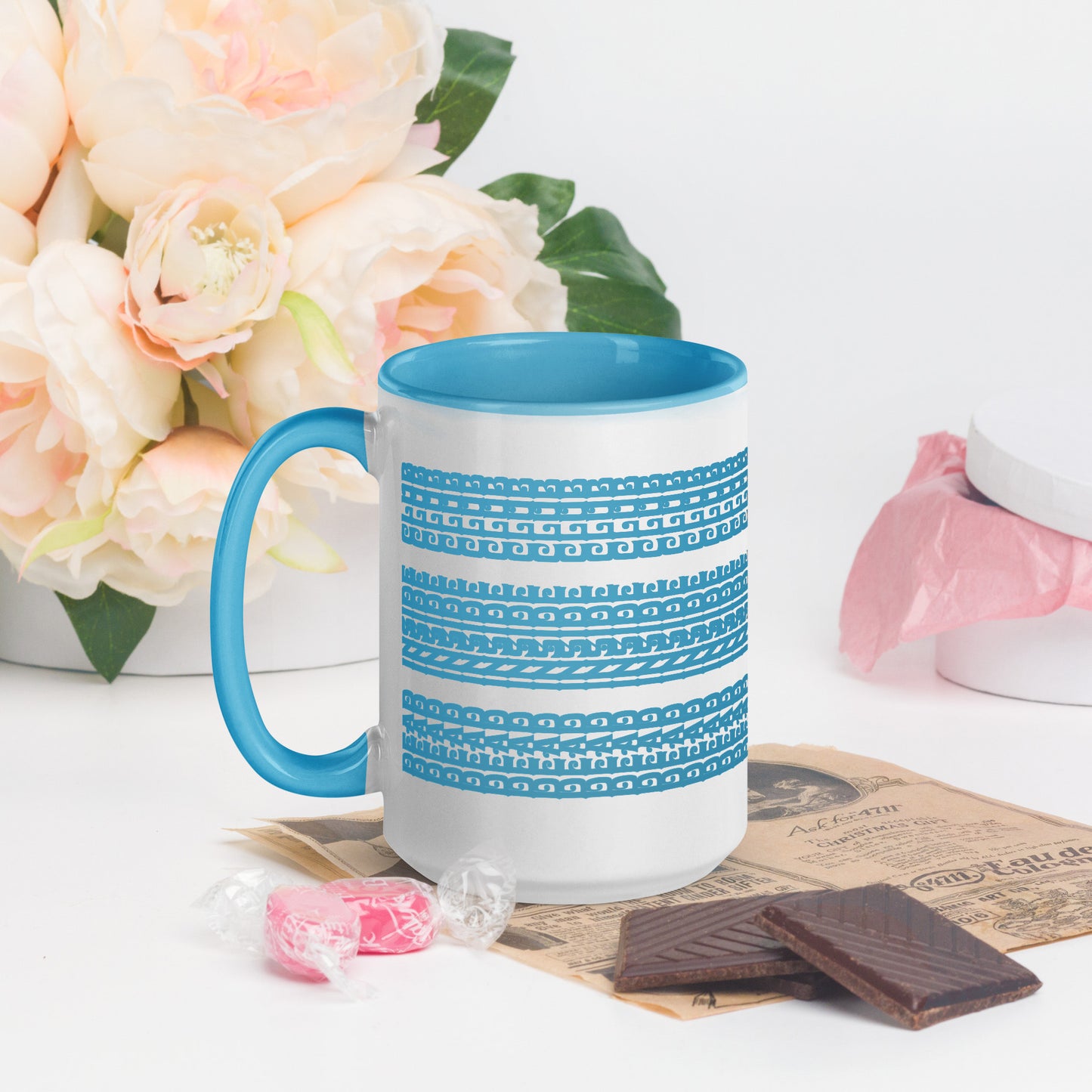 Hidden Message Funny Ceramic Coffee Mug — Model DIC | Color Inside (10 Colors)