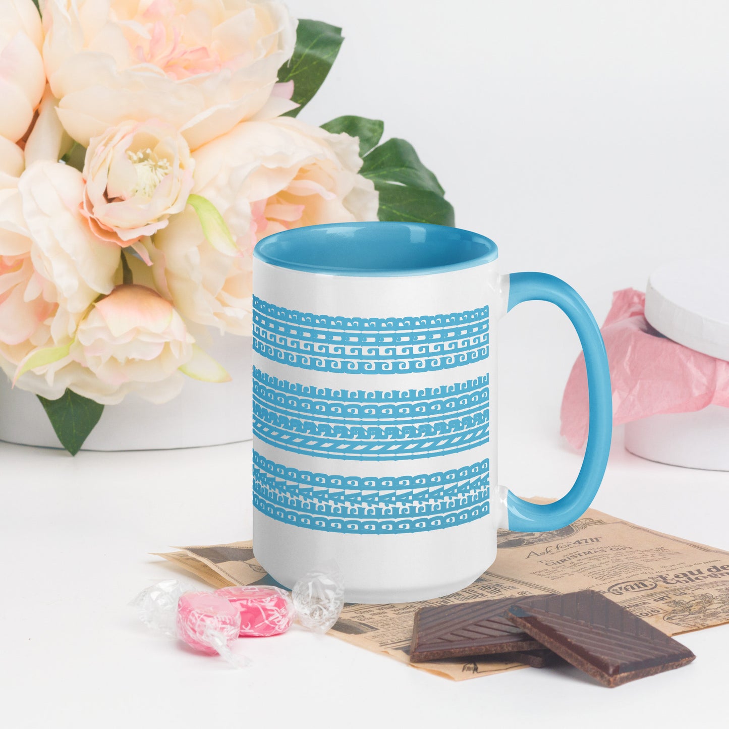 Hidden Message Funny Ceramic Coffee Mug — Model DIC | Color Inside (10 Colors)