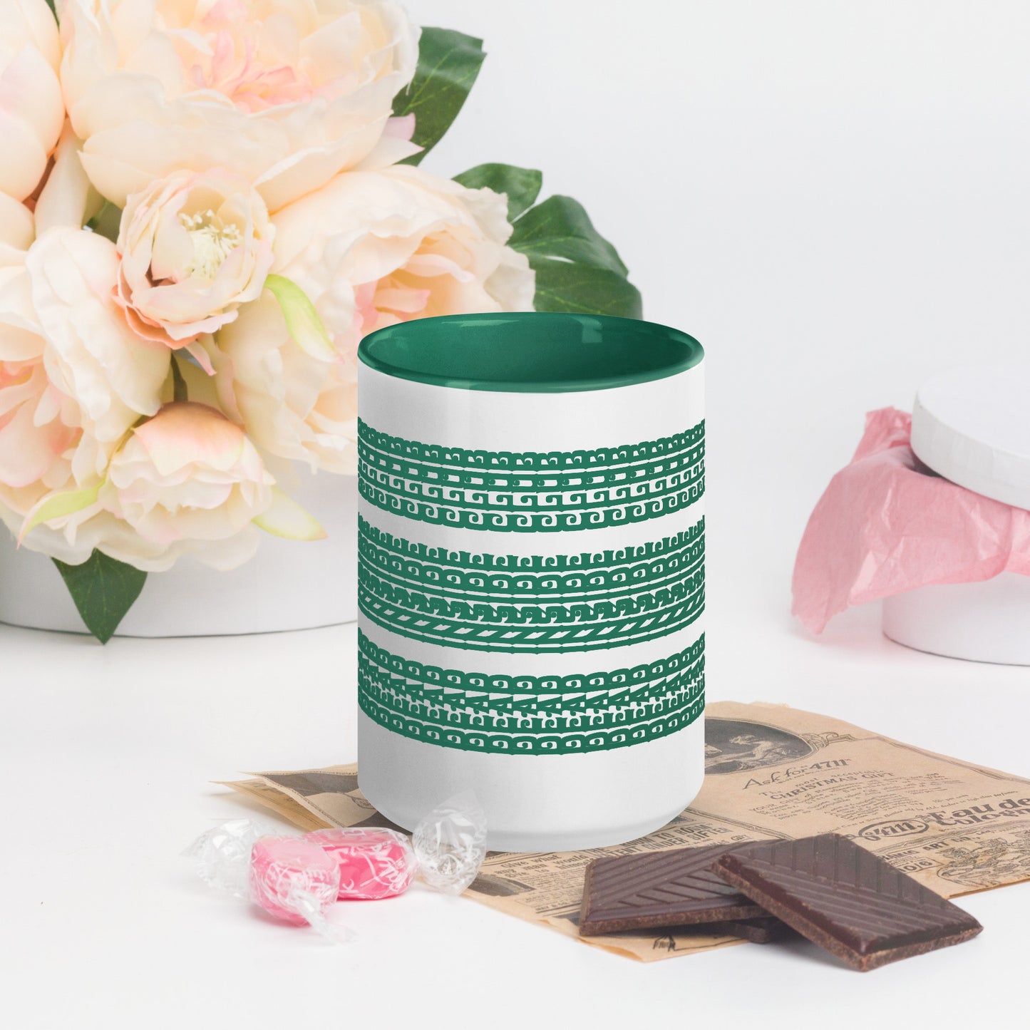 Hidden Message Funny Ceramic Coffee Mug — Model DIC | Color Inside (10 Colors)