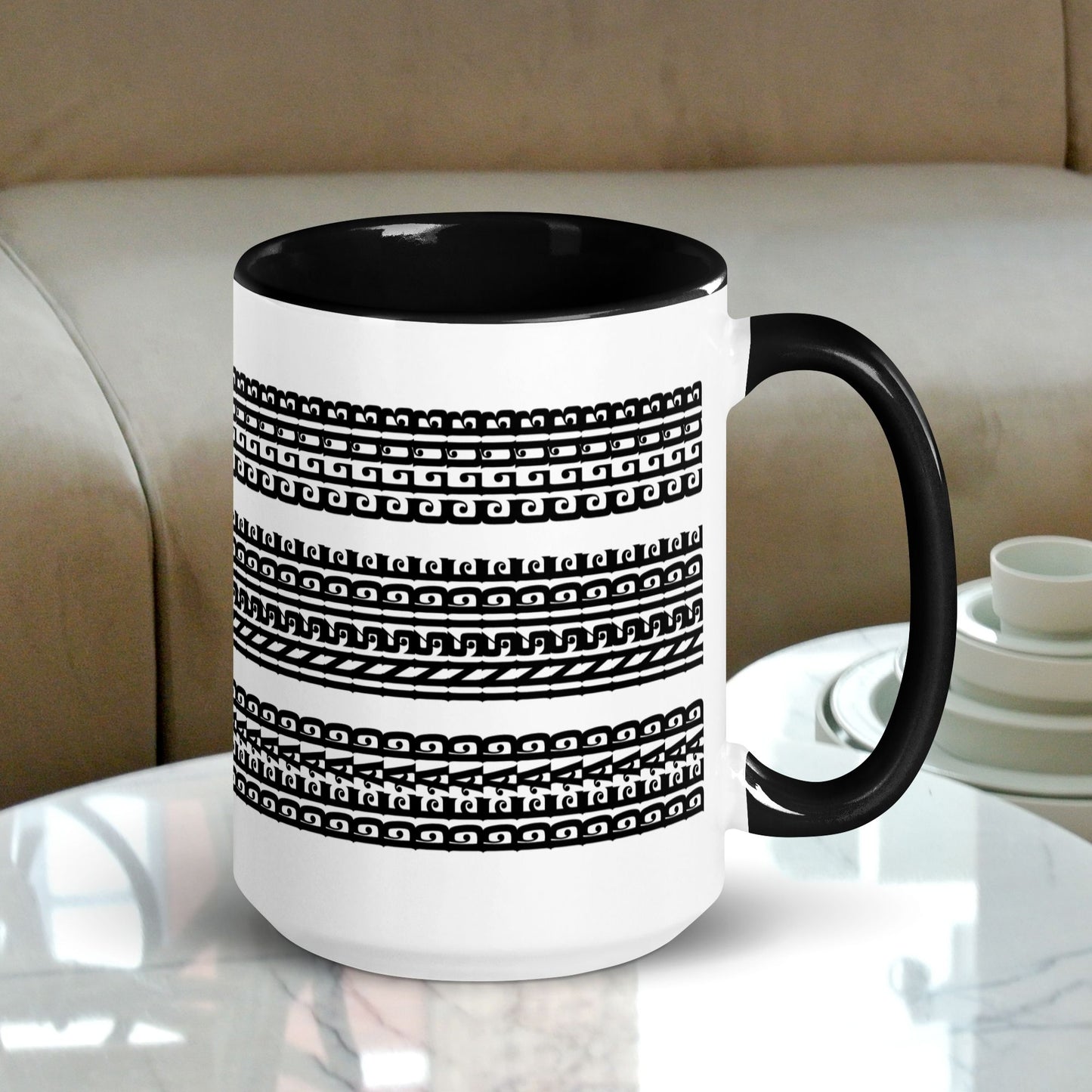 Hidden Message Funny Ceramic Coffee Mug — Model DIC | Color Inside (10 Colors)