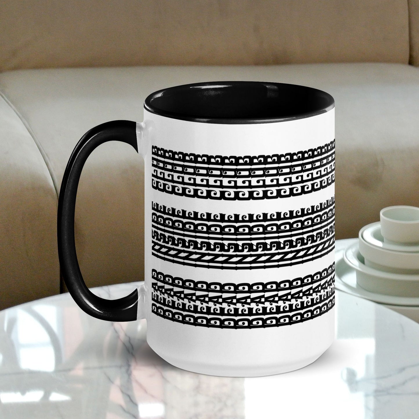Hidden Message Funny Ceramic Coffee Mug — Model DIC | Color Inside (10 Colors)