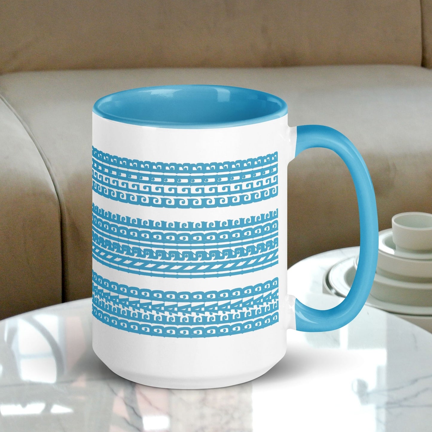 Hidden Message Funny Ceramic Coffee Mug — Model DIC | Color Inside (10 Colors)