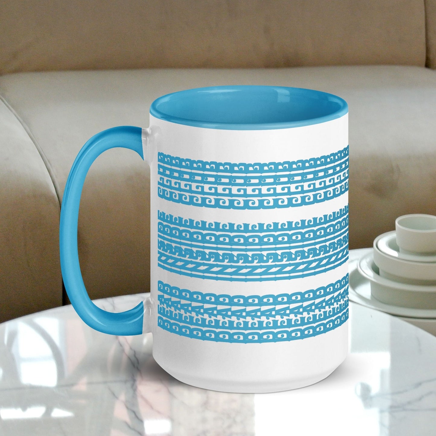 Hidden Message Funny Ceramic Coffee Mug — Model DIC | Color Inside (10 Colors)