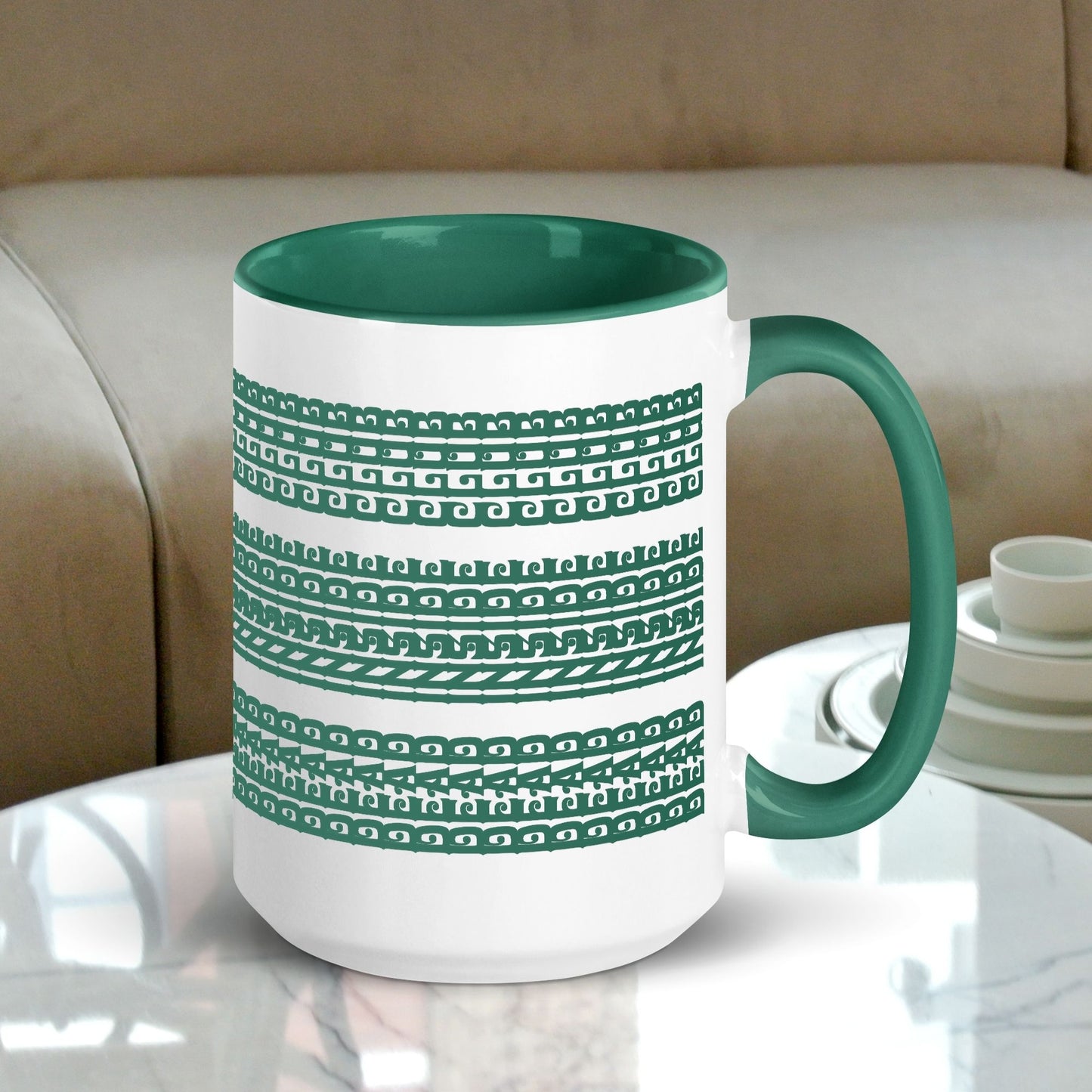 Hidden Message Funny Ceramic Coffee Mug — Model DIC | Color Inside (10 Colors)