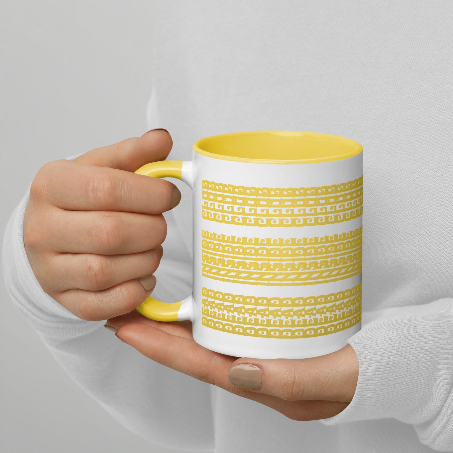Hidden Message Funny Ceramic Coffee Mug — Model DIC | Color Inside (10 Colors)