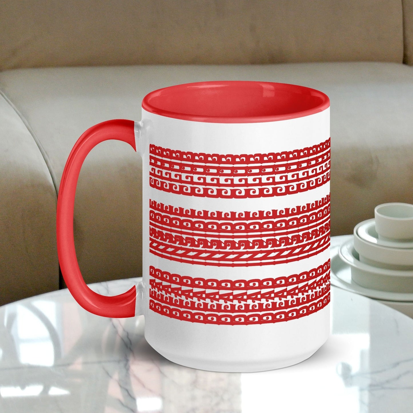 Hidden Message Funny Ceramic Coffee Mug — Model DIC | Color Inside (10 Colors)