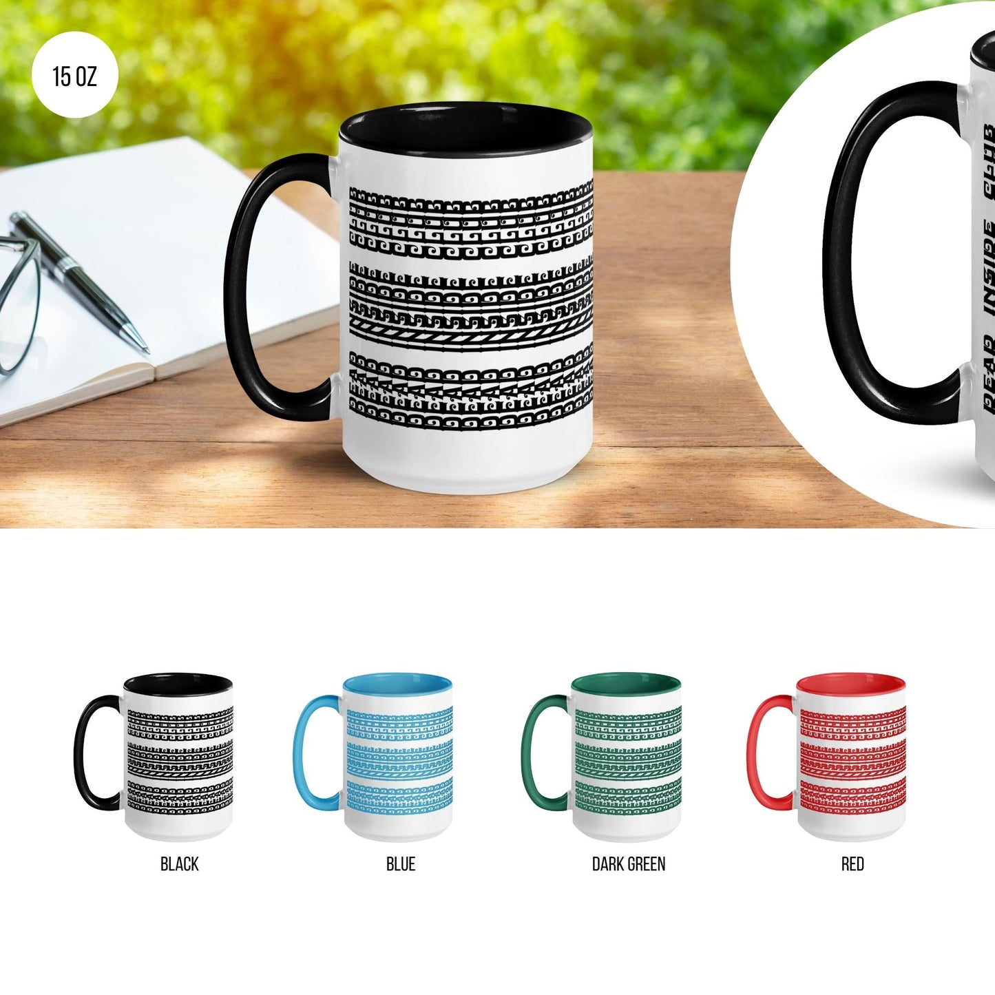 Hidden Message Funny Ceramic Coffee Mug — Model DIC | Color Inside (10 Colors)