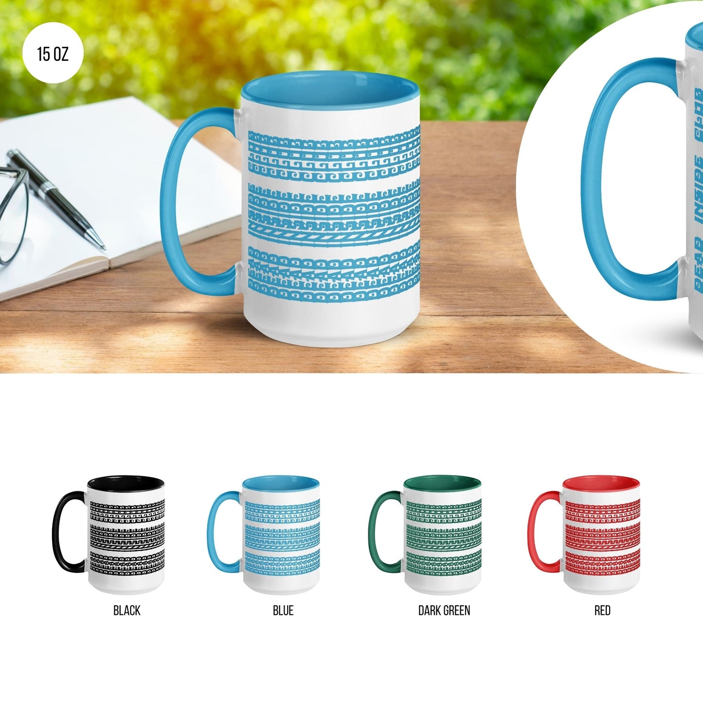 Hidden Message Funny Ceramic Coffee Mug — Model DIC | Color Inside (10 Colors)