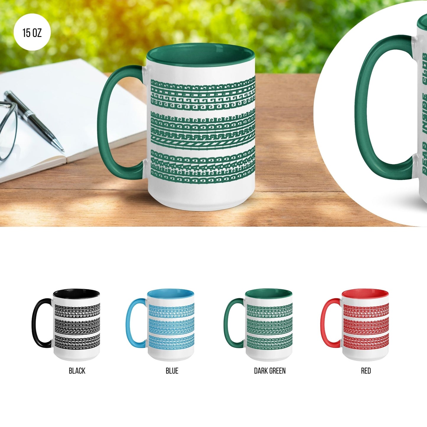 Hidden Message Funny Ceramic Coffee Mug — Model DIC | Color Inside (10 Colors)