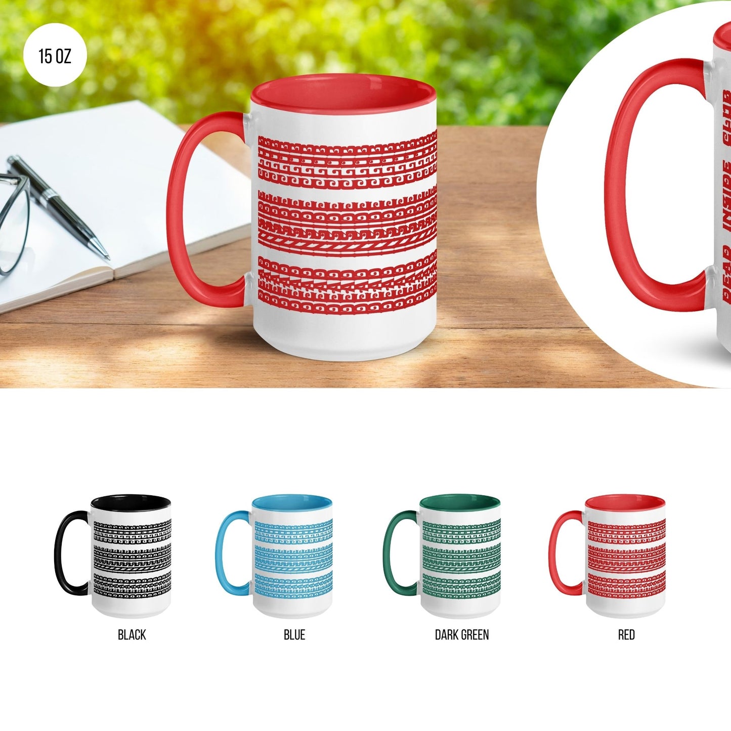 Hidden Message Funny Ceramic Coffee Mug — Model DIC | Color Inside (10 Colors)
