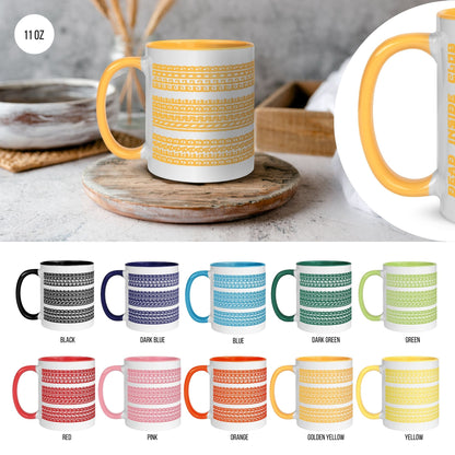 Hidden Message Funny Ceramic Coffee Mug — Model DIC | Color Inside (10 Colors)