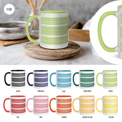 Hidden Message Funny Ceramic Coffee Mug — Model DIC | Color Inside (10 Colors)