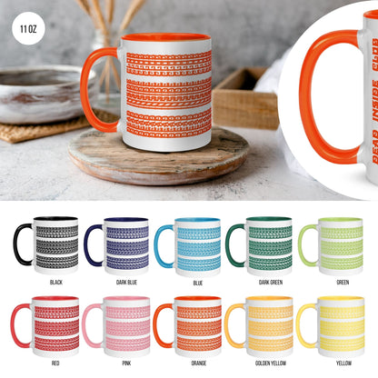 Hidden Message Funny Ceramic Coffee Mug — Model DIC | Color Inside (10 Colors)