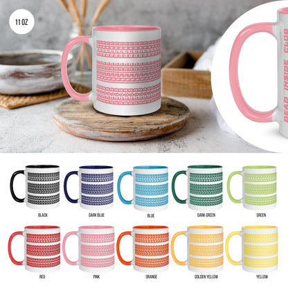 Hidden Message Funny Ceramic Coffee Mug — Model DIC | Color Inside (10 Colors)
